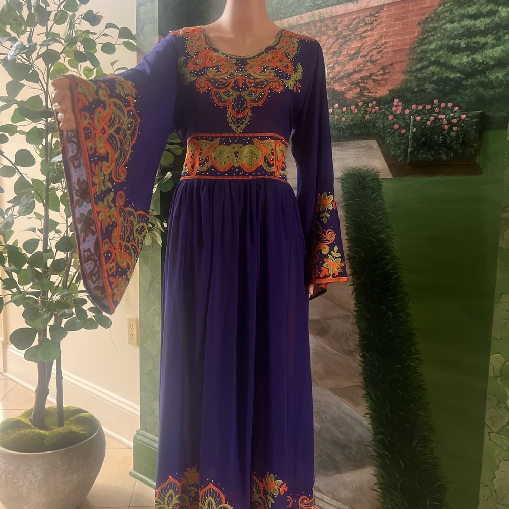 Long dress with work on it